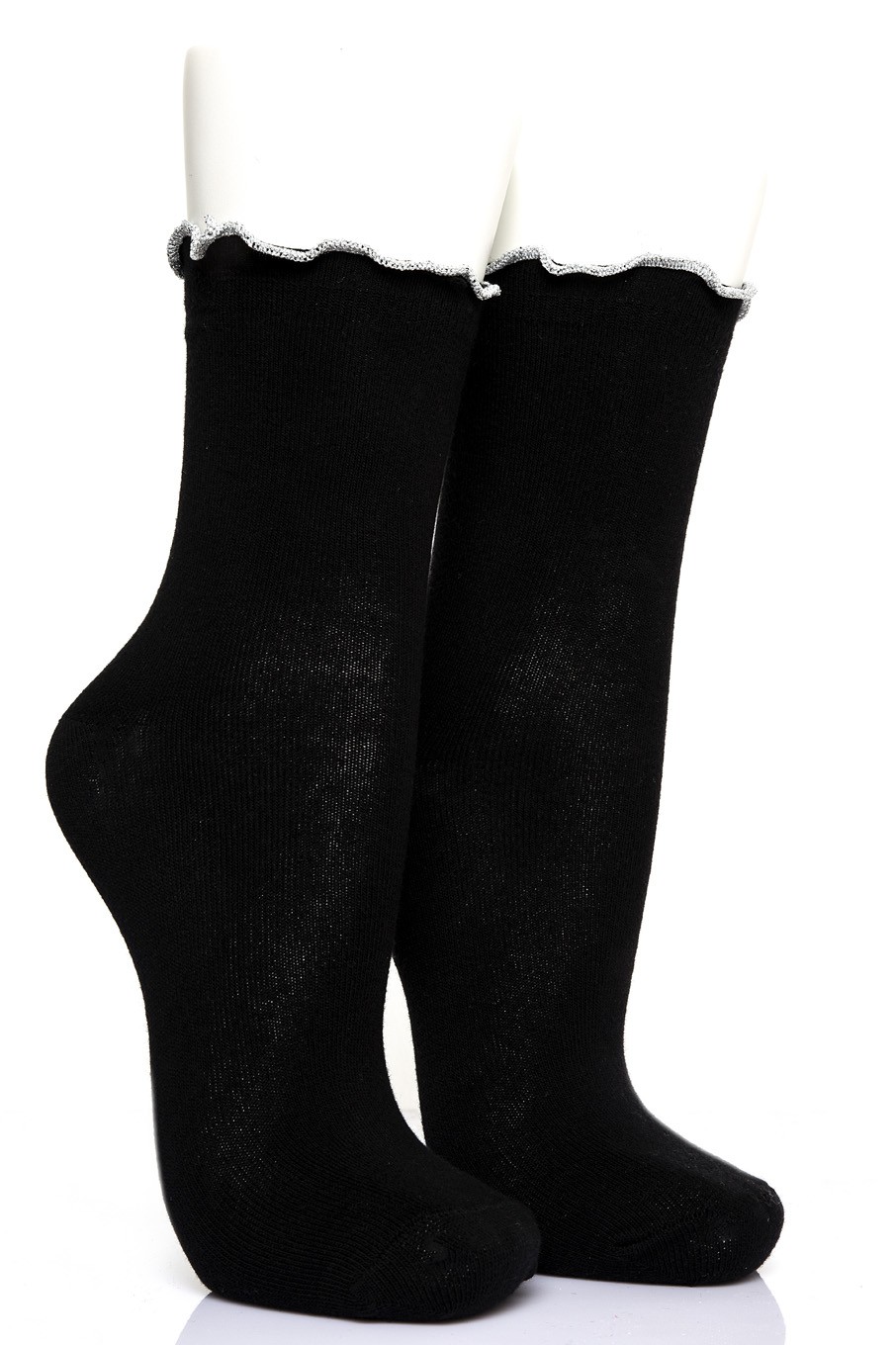 4’lü Kadın Fırfırlı Asortili Soket Çorabı
