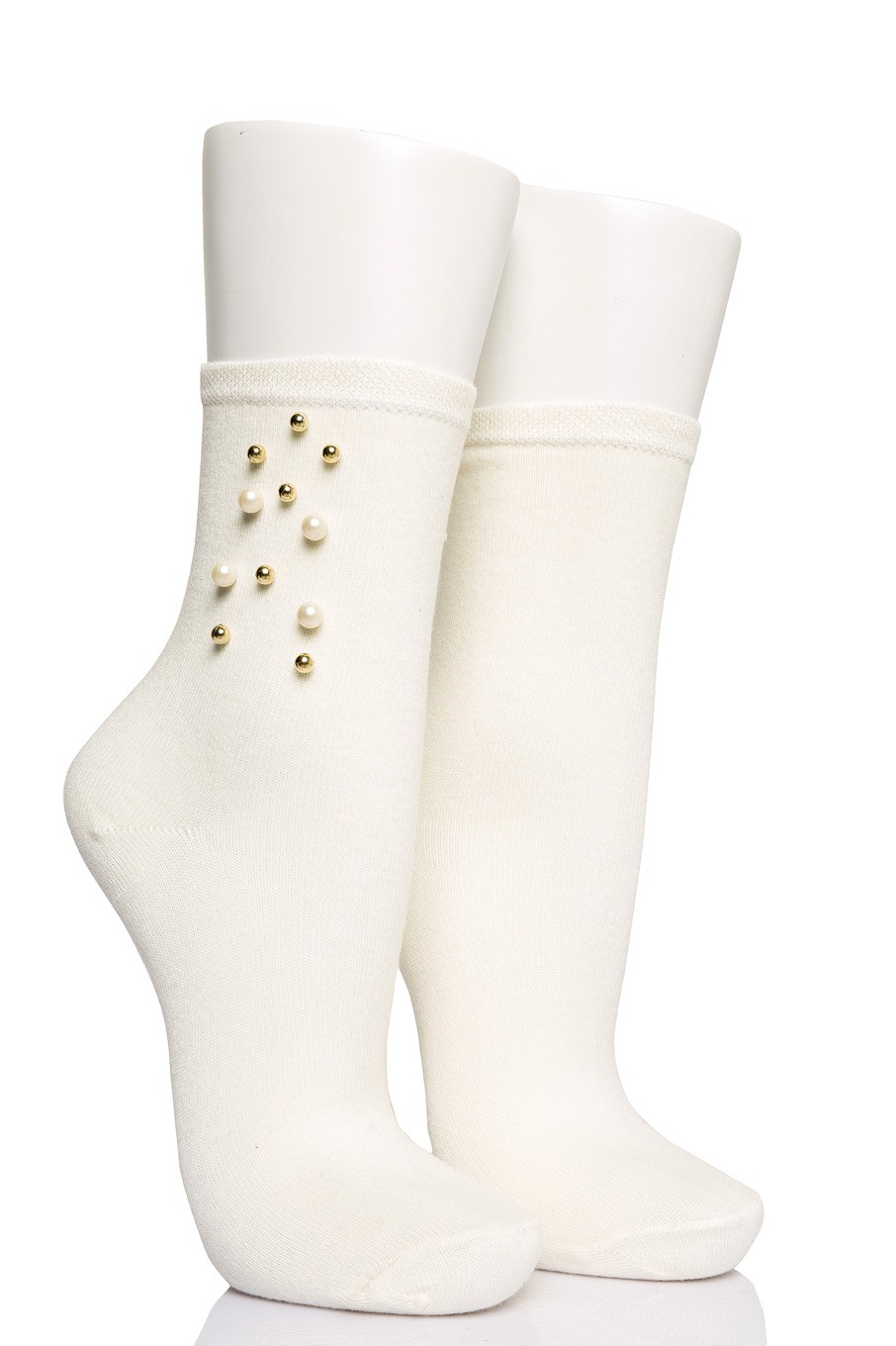 4-Pack Women Pearl Asortic Socket Socks