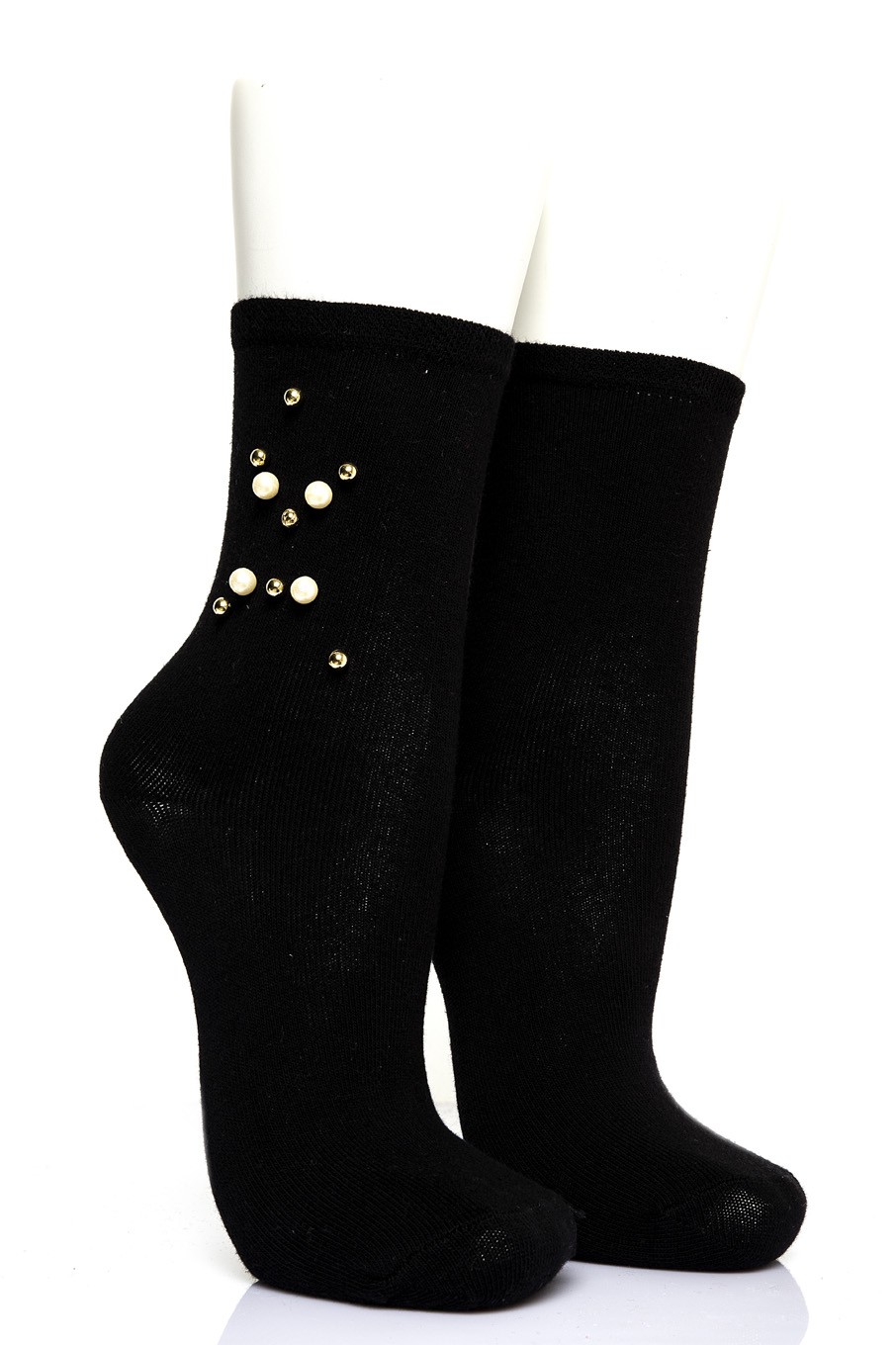 4-Pack Women Pearl Asortic Socket Socks