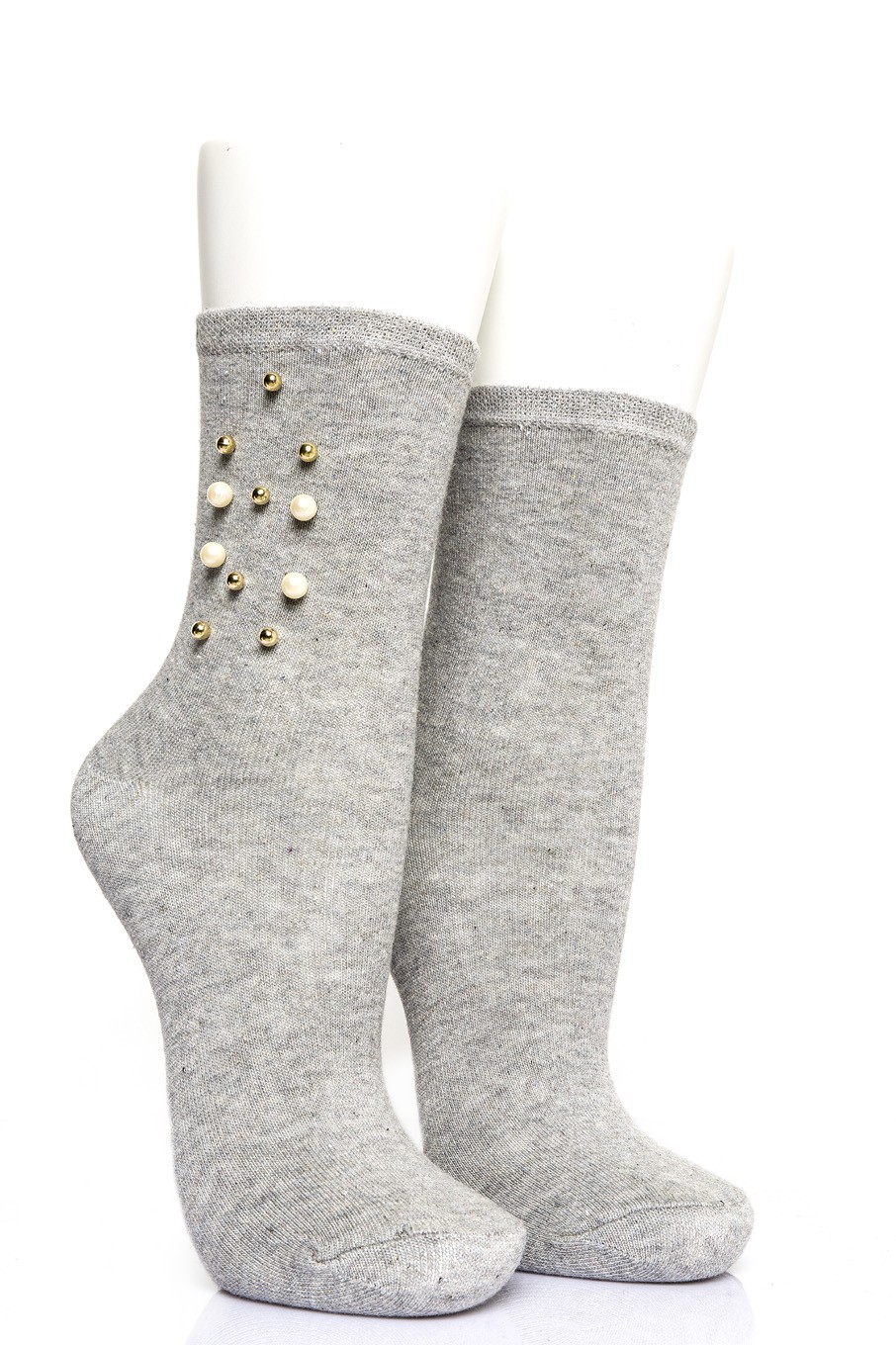 4-Pack Women Pearl Asortic Socket Socks