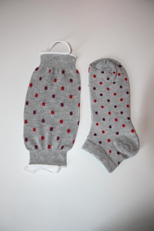 12 Çift Bayan Puanlı Patik Çorap + 12 adet yıkanabilir Maske