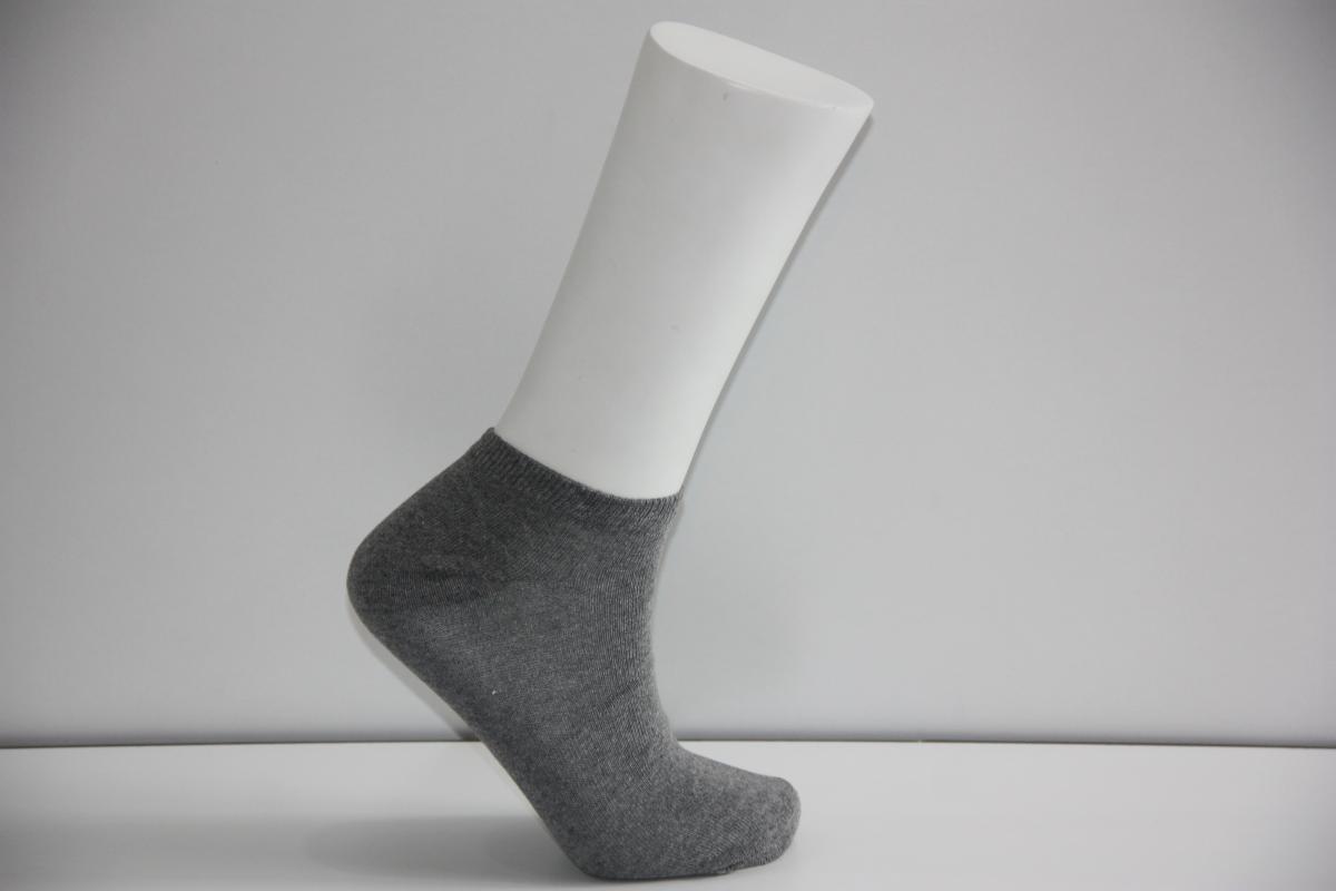 7’Li Erkek Düz Gri Patik Çorap