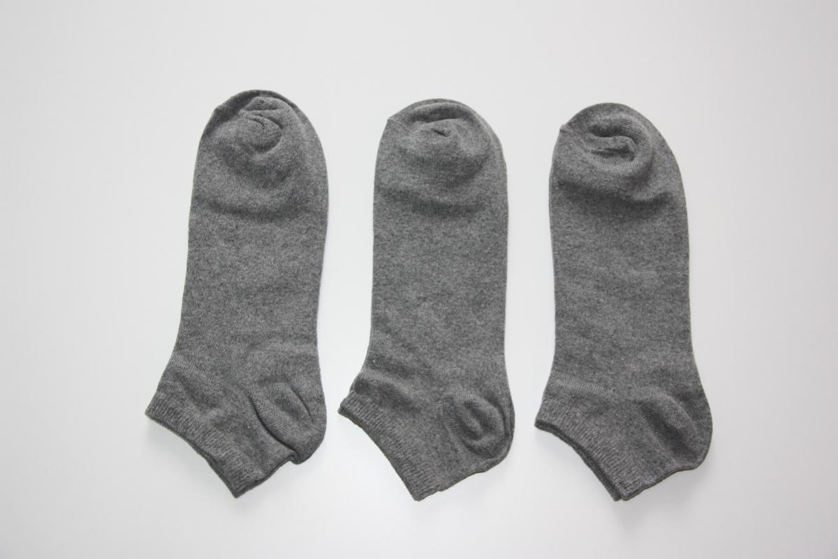 7-Piece Men’s Plain Gray Booties Socks