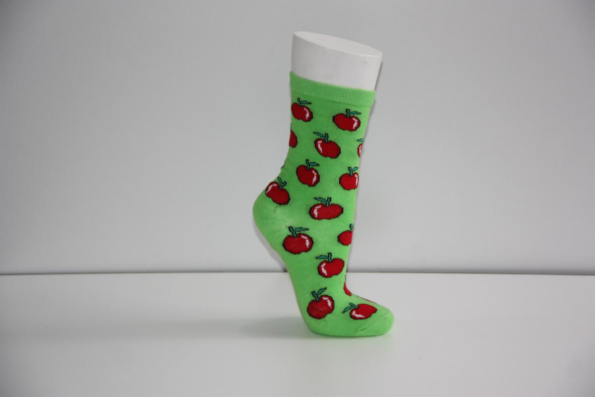4’Lü Kadın Asortli Meyve Desen Karışık Renk Soket Çorabı