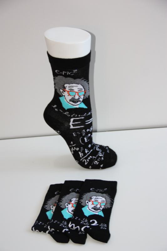 Men’s 3-Piece Einstein Patterned Socks