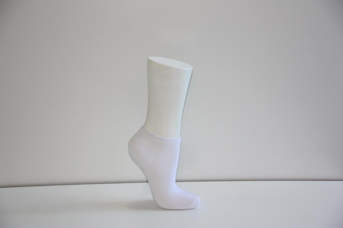 5’li Kadın Düz Beyaz Patik Çorabı