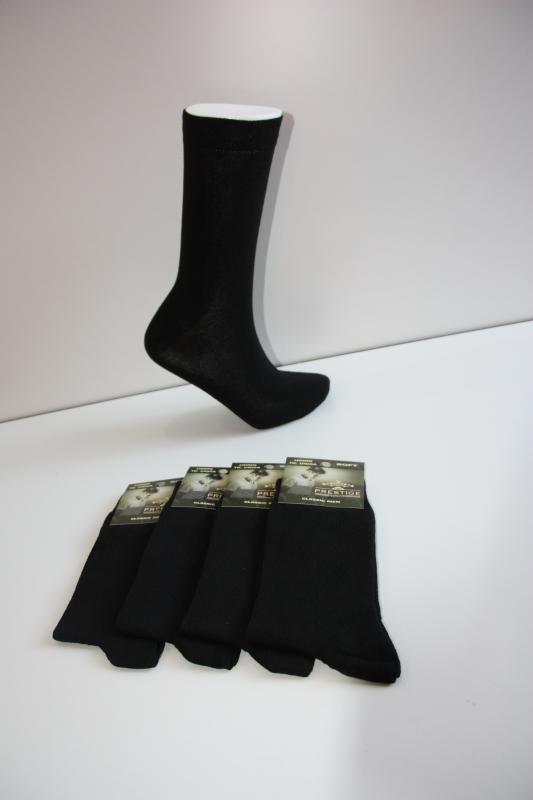 Erkek 4’lü Düz Siyah Klasik Erkek Çorabı Soket