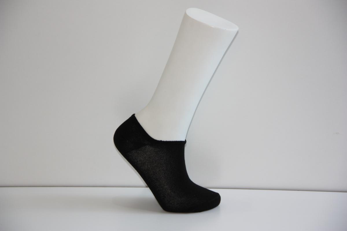 Erkek 3’Lü Düz Siyah Görünmez Çorap 