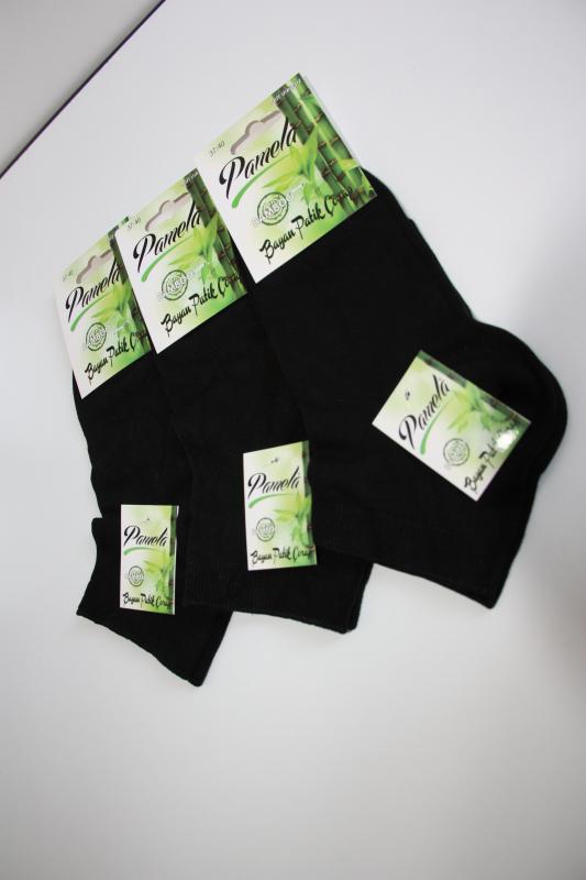 Women’s 3-Piece Black Bamboo Booties Socks