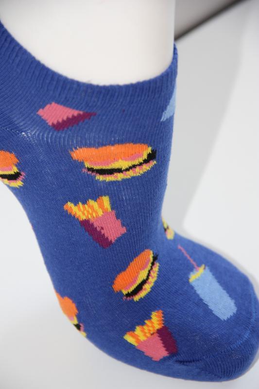 Kadın 5’li Fast Food Desen Asortili Patik Çorap