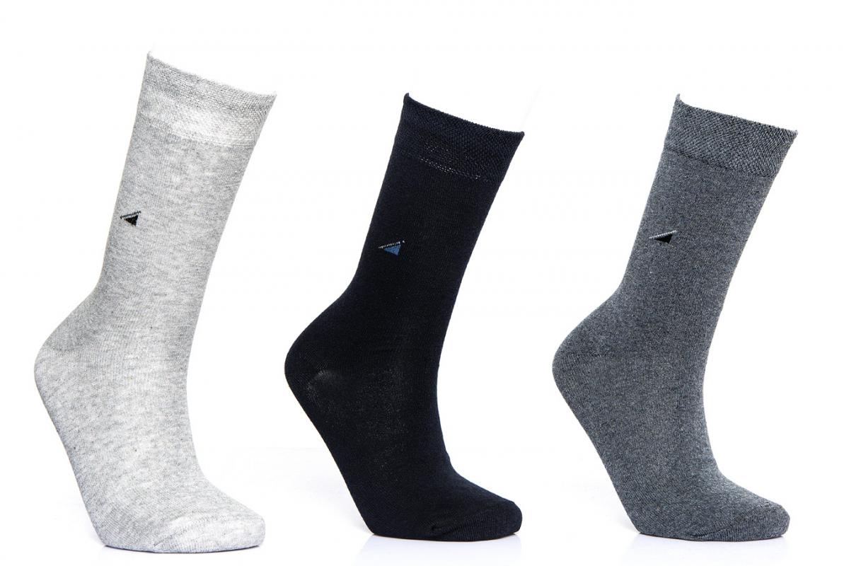 Çizgili Üçgen Desen Erkek Soket Çorap