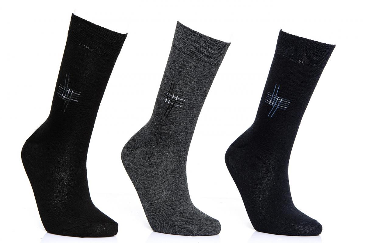 Karışık Çizgi Desen Erkek Soket Çorap