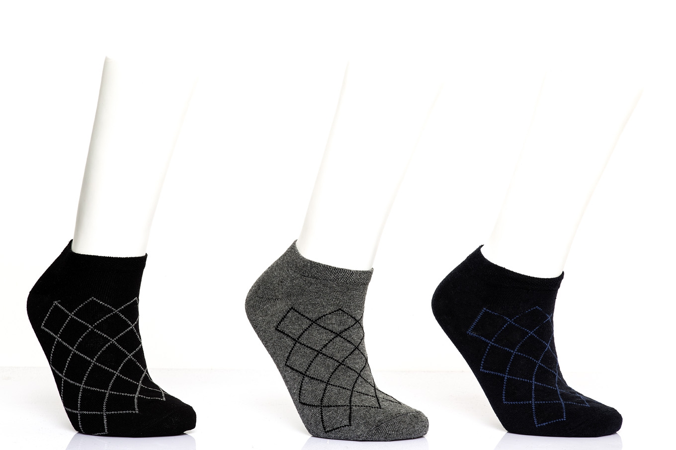 Empthy Diamond Pattern Mens Socks