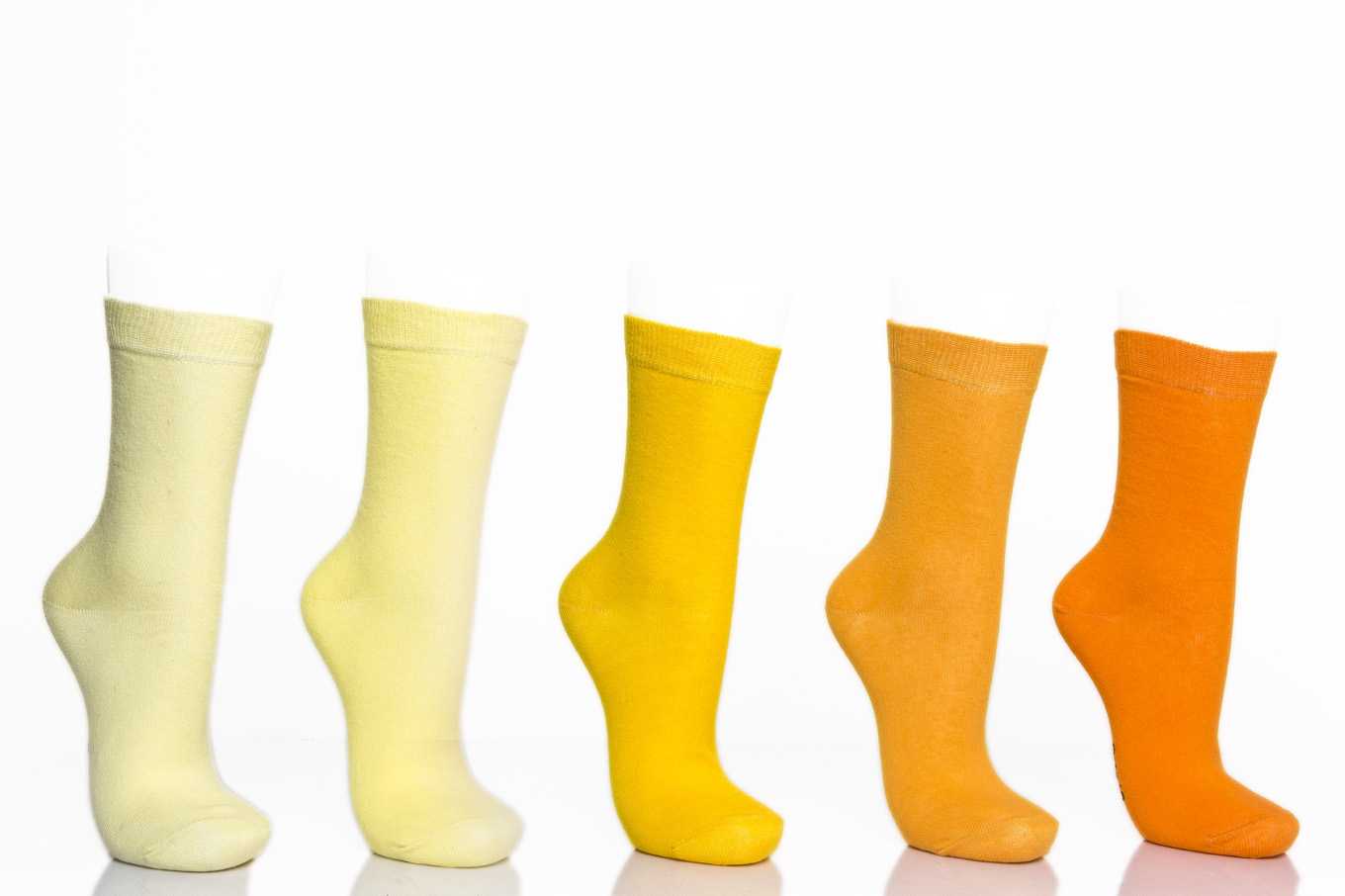 Düz Renk Oranj Seri Kadın Soket Çorap