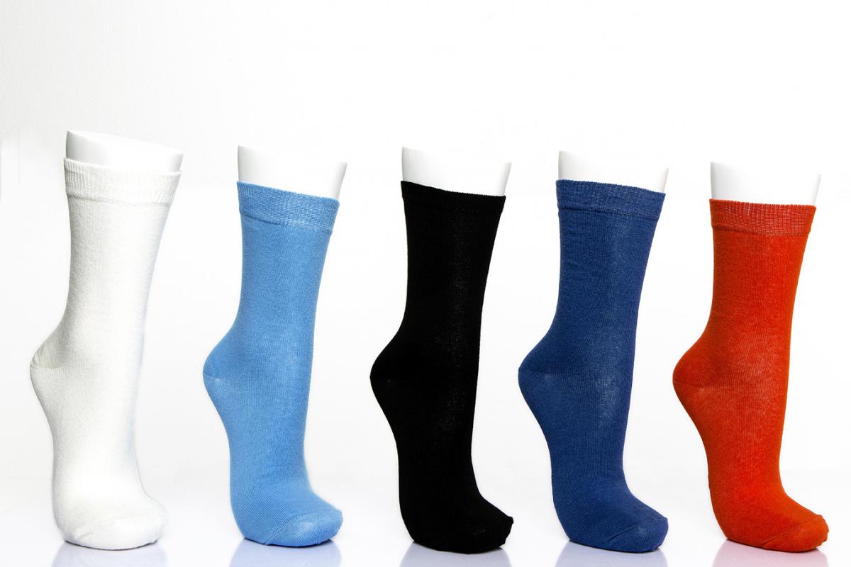 Düz Renk Karışık Seri Kadın Soket Çorap 