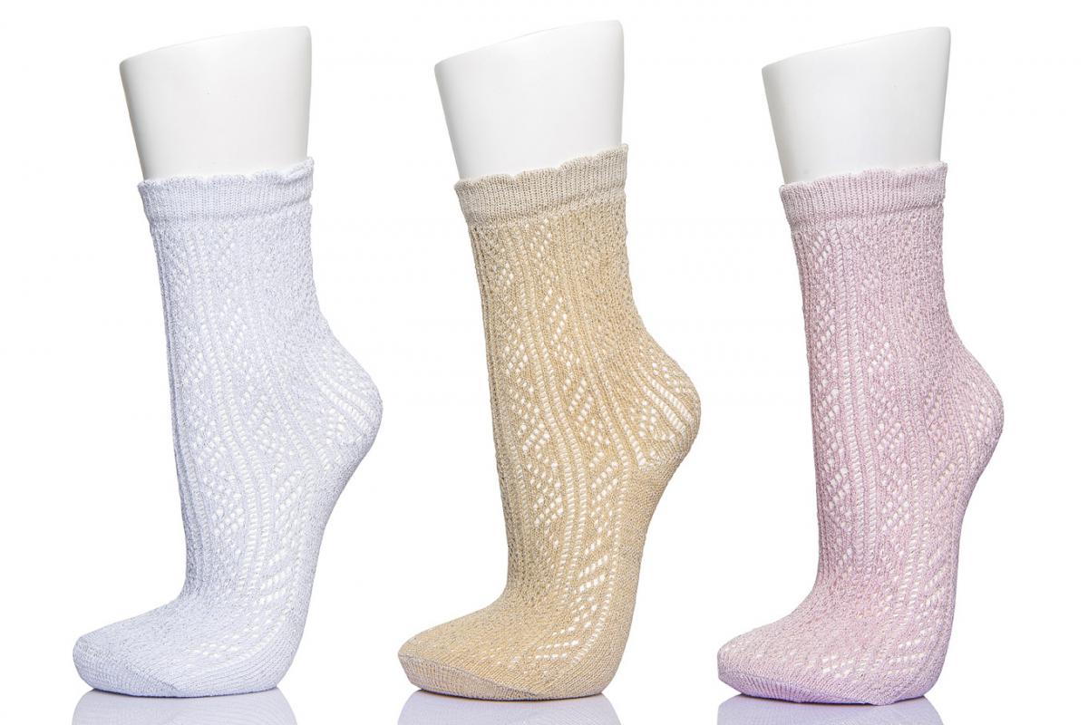 Pastel Tone Knit Female Socks