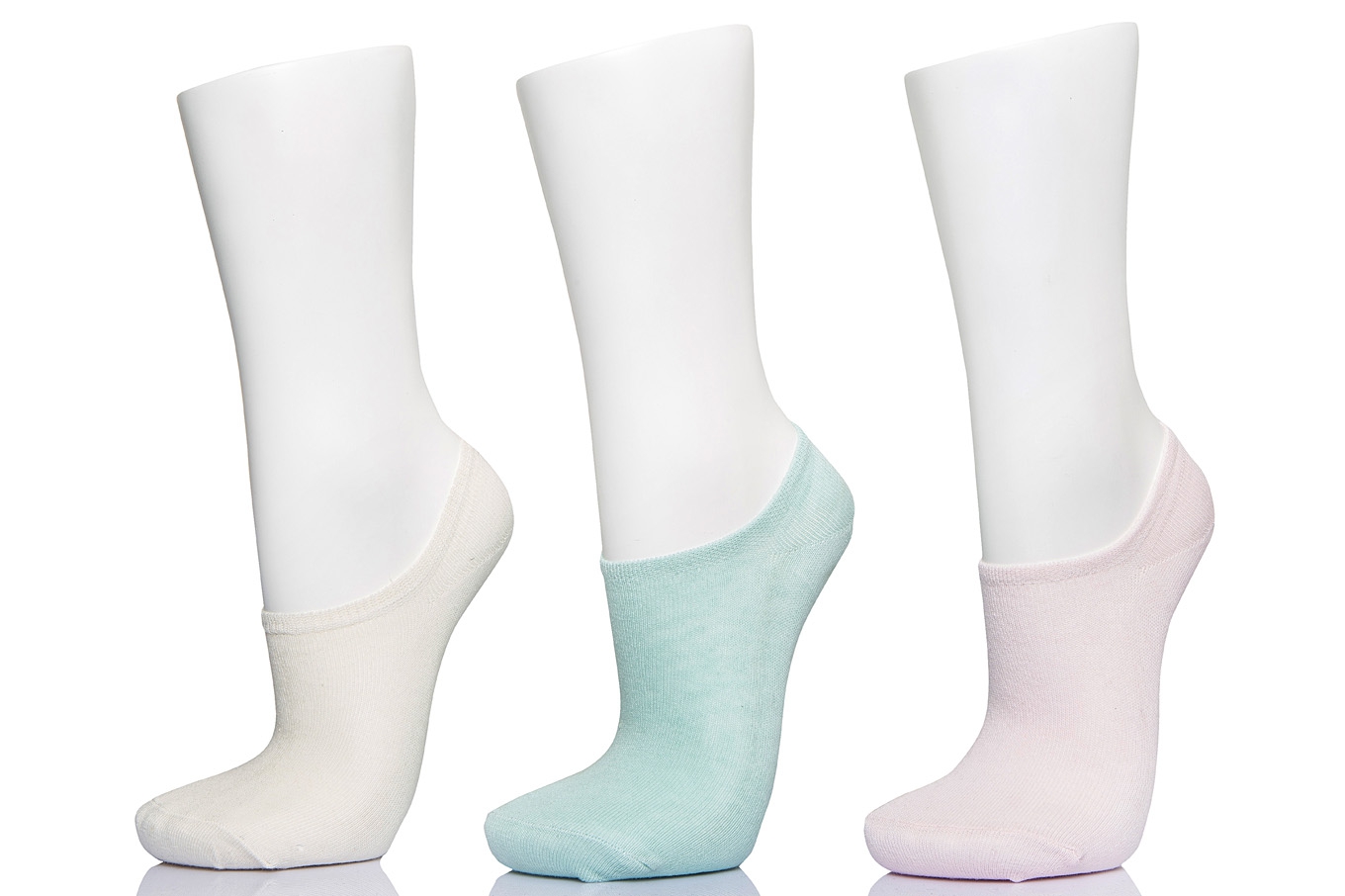 Pastel Tone 3 Packs Female İnvisible Socks