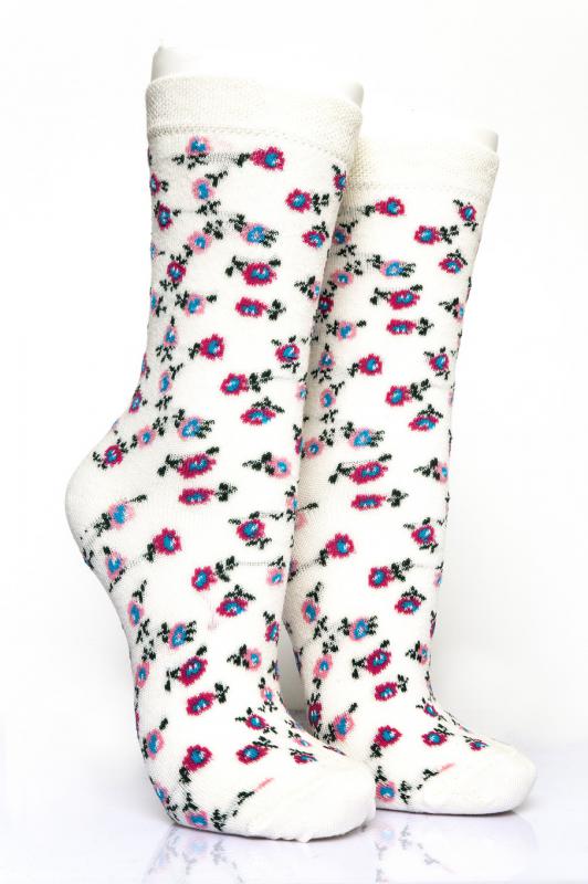 Pamela Kutulu, 12 Adet, Küçük Çiçek Desen Kadın Soket Çorap