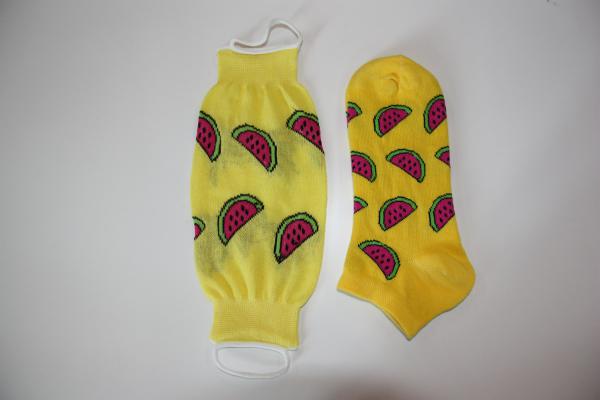 12 Pair Women Socks with 12 piece Mask