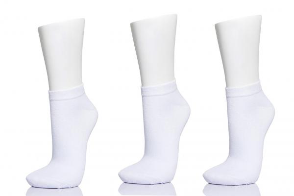 Plain Color 3 Packs Ankle Female Socks