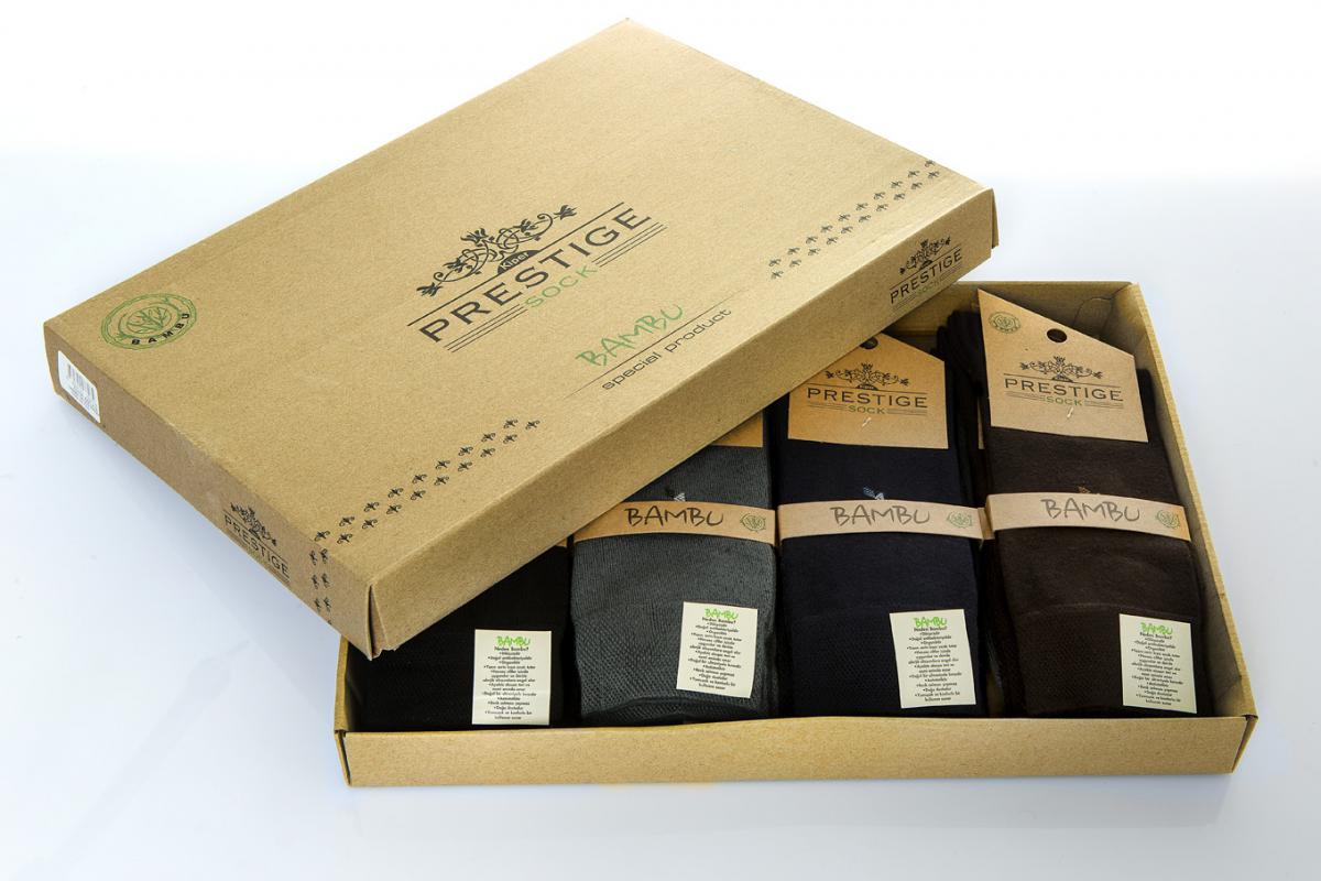Prestige Boxed, 12 Pieces, Bamboo Seamless Mens Socks