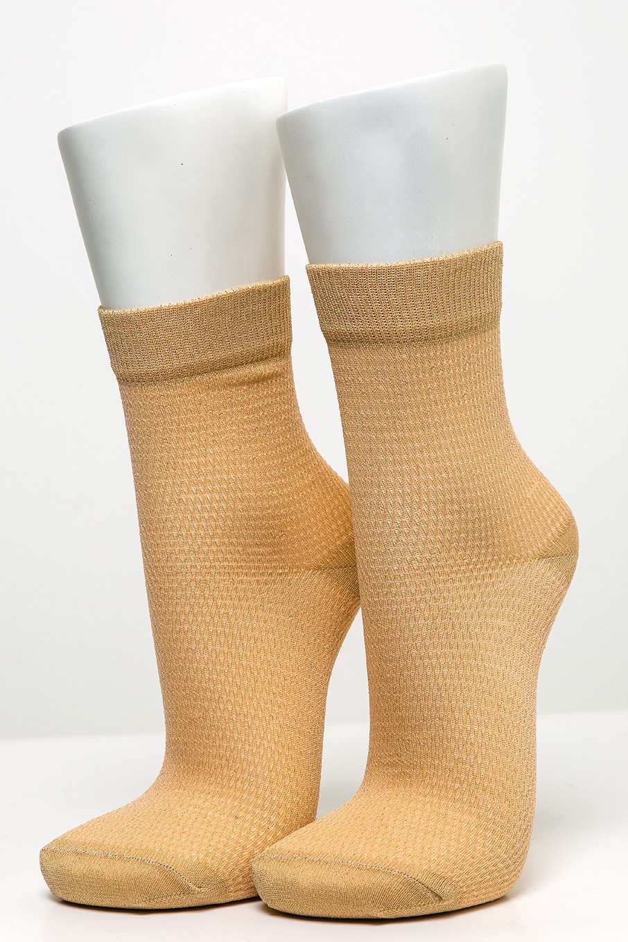 Kadın 2’li Yeşil Somon Fileli Simli Çorap Soket