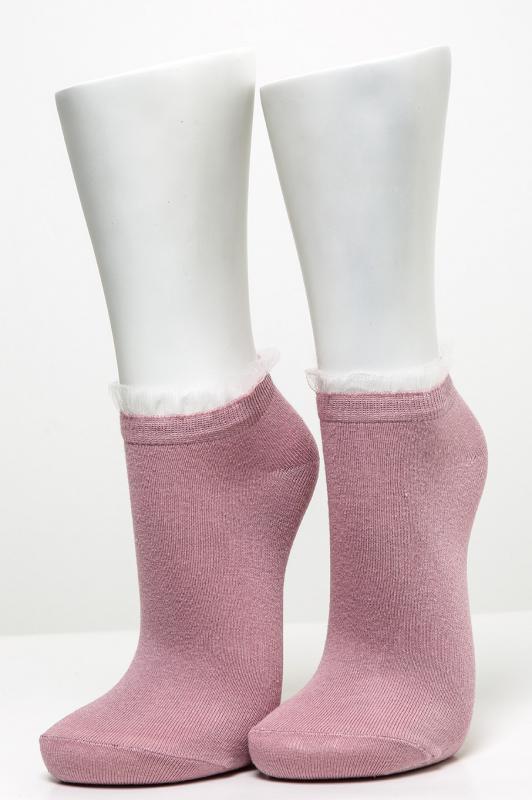Pamela Kutulu, 12 Adet, Dantelli Kadın Patik Çorap